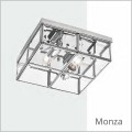 Light Prestige Monza lampa sufitowa glamour chrom i szkło 30x30cm