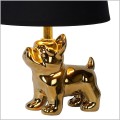 Extravaganza Sir Winston Gold 13533-81-10 złoty buldog z czarnym abażurem 1xE14 Lucide