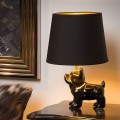 Lucide Extravaganza Sir Winston Black 13533-81-30 lampka nocna czarna lampka z czarno złotym kloszem
