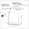Ibros LED IP44 Light Prestige lampa wisząca 63cm 18W 1440lm