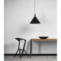 czarna metalowa lampa wisząca do jadalni Konko Jet Black Loftlight