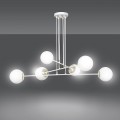 biała lampa wisząca białe kule 6xE14 OGNIS 6 White 976/6 Emibig