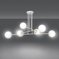 biała lampa wisząca regulowana wysokość OGNIS 6 White 976/6 Emibig