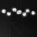 czarna lampa wisząca 8 szklanych kloszy ROSSI 8 Black Transparent 878/8 Emibig