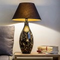 4concepts szklana lampa stołowa czarno złota Kenya wysokość 67cm