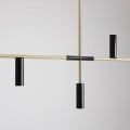 czarno złota elegancka lampa do jadalni Trevo 6 Brass 1083K40 6xGU10 Aldex