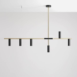 TREVO 6 designerska czarno mosiężna lampa sufitowa 6x GU10 Aldex