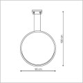 lampa LED 90cm 3000K IP44 Light Prestige Mirror LP-999/1P L BK