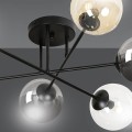 Brendi 6B BL MIX metalowa lampa sufitowa szklane klosze Emibig