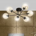 lampa do sypialni miodowe szkło szklane kulki Emibig Brendi 6B BL miodowy