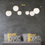 Nostalgia lampa sufitowa glamour czarno złota 6 x E14 Maytoni