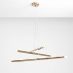 Tubo 6 Gold lampa wiszaca złote metalowe tuby Aldex