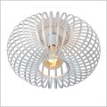 Lucide Manuela 78174/40/31 lampa sufitowa biała druciana metalowy plafon 40cm 1xE27
