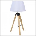 Lugano lampa na drewnianym trójnogu z białym kloszem 1xE27 producent Candellux