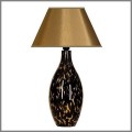 Szklana lampa stołowa 67cm czarno złota Kenya 4concepts