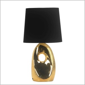 Hierro złota lampa stojąca z czarnym abażurem 1xE27 Candellux