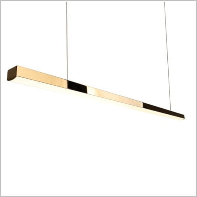 Maxlight Trio 1 P0425D liniowa złota lampa wisząca LED nad stół w jadalni