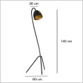 Haris Emibig lampa podłogowa wysokość 140 cm 1xE27 LED