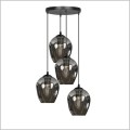 czarna lampa wisząca grafitowe klosze Istar 4BL 680/4 Emibig