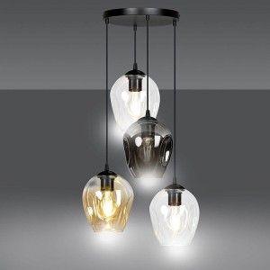 Istar IV Premium lampa wisząca 4 szklane klosze wybór kolorów Emibig