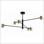 Snow 6 czarno złota lampa sufitowa 6 x GU10 Light Prestige