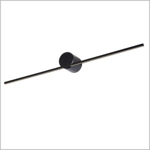 Mizar delikatna czarna lampa LED nad lustro IP44 60cm Lucide