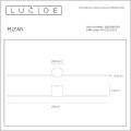 Lucide Mizar 12201/60/30 czarny kinkiet LED  60cm