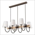 Lamkur Julietta  LM-6.112 lampa wisząca 6 białych abażurów