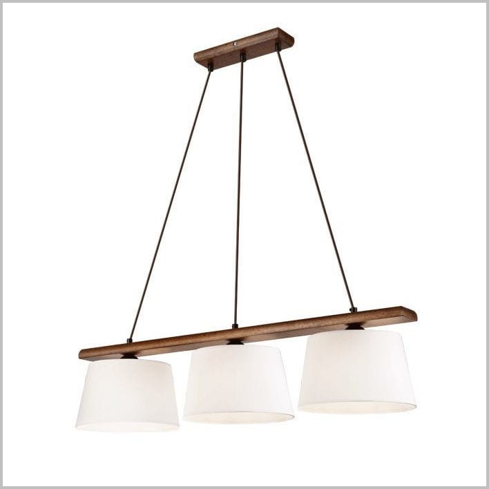 Lamkur Aida 3 lampa wisząca dąb orzech 3xE27