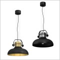Luminex czarne metalowe lampy wiszące Helsing