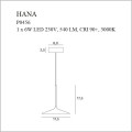 Hana lampa LED światło białe ciepłe 3000K 540lm Maxlight P0456
