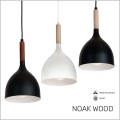 Luminex Noak Wood lampy wiszące czarne i białe