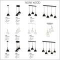 Noak Wood lampy wiszące z elementami naturalnego drewna Luminex