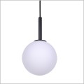 Kaja Faro lampa wisząca klosz biała kula szklana