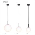 Faro lampy wiszące białe kule czarne wykończenie polska marka Kaja