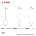 Faro lampy wiszące białe kule różnej wielkości Kaja