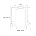 Vigo lampa wisząca regulowana wysokość 6xGU10 Kaja K-4893