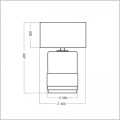 4concepts Umbriel lampa stołowa wysokość 65cm 1xE27