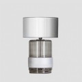 lampa Umbriel Anthracite White szklana podstawa srebrny abażur 4concepts