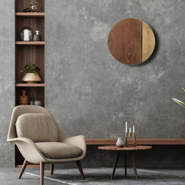 Nowodvorski Sun LED 7651 kinkiet drewniany z elementem starego złota