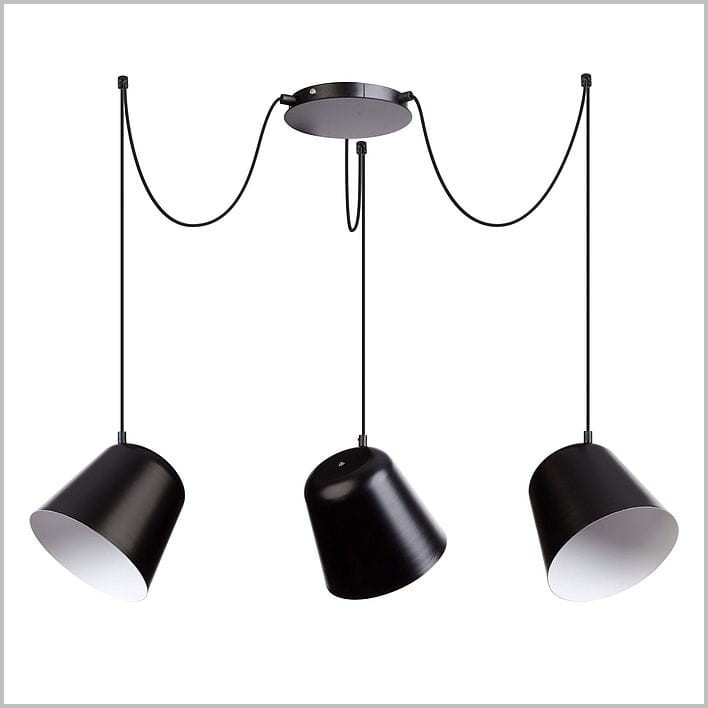 Sigma Jawa III 31387 industrialna lampa wisząca 3 czarne klose