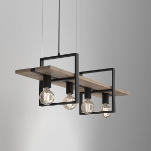 SHELF wisząca lampa industrialna w kształcie półki 4xE27 Luminex
