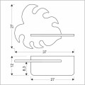 kinkiet LED do pokoju dziecięcego zielony liść Monstera Candellux 21-00941