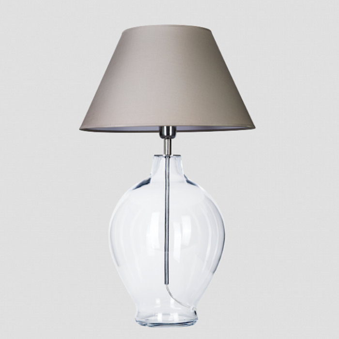 4concepts Capri  lampa szklana ręcznie formowana z szarym abażurem L014041206