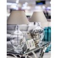 lampy szklo transparentne stożkowy szary abażur Capri L014041206 4concepts