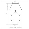 4concepts Capri lampa stołowa z abażurem 1xE27