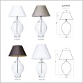 4concepts artystyczne lampy szklane z abażurem Capri