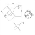 Trio Brenta metalowy kinkiet IP44 szklany klosz