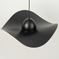 czarna designerska lampa wisząca z kompozytu mineralnego Kapello M Sigma