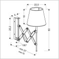 Candellux Mito 21-75437 kinkiet regulowany 1xE27